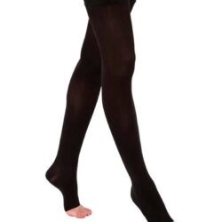 JOBST Opaque - Thigh High Dot Band Stockings, Open Toe