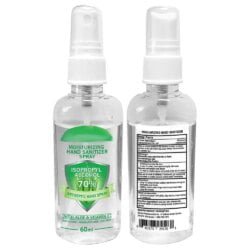 Hand Sanitizer Spray - 60 ml (2 oz.)  - Cases of 35 Bottles