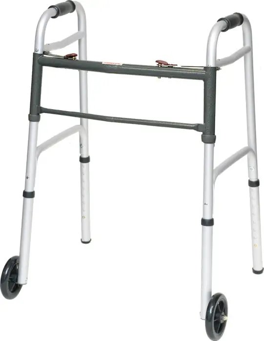 folding walker with wheels