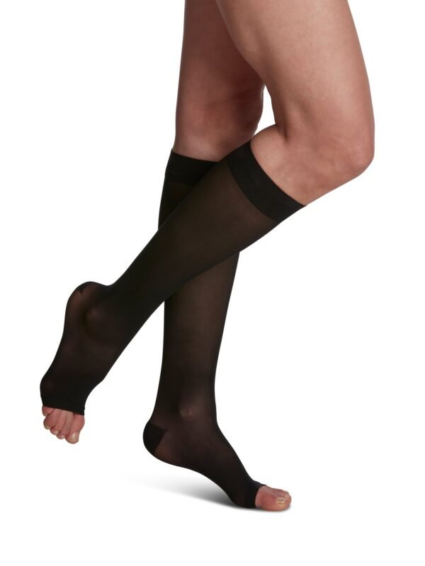 open toe compression stockings